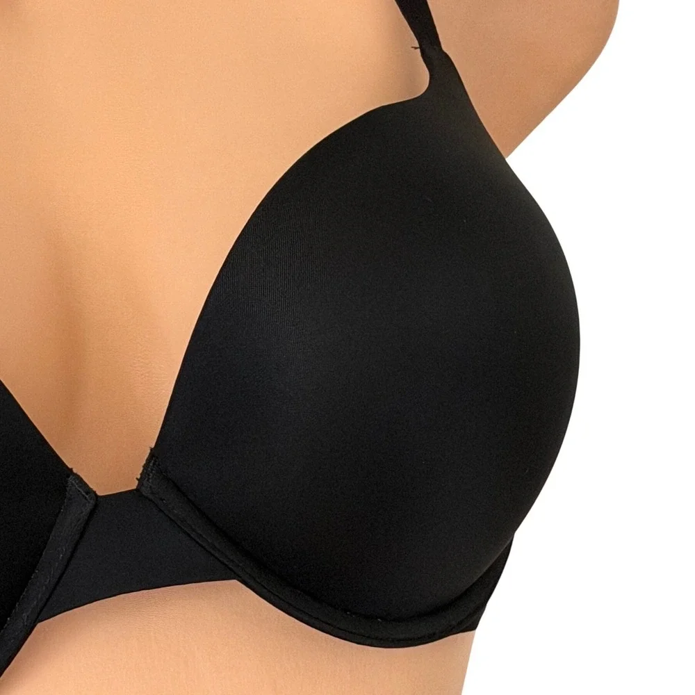Victoria's Secret 36D T-shirt Bombshell Add 2 Cups Push Up Plunge Bra Black